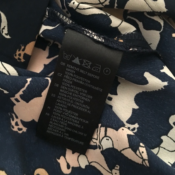 H&M navy horse button up shirt dress 4 NWT - Picture 9 of 9